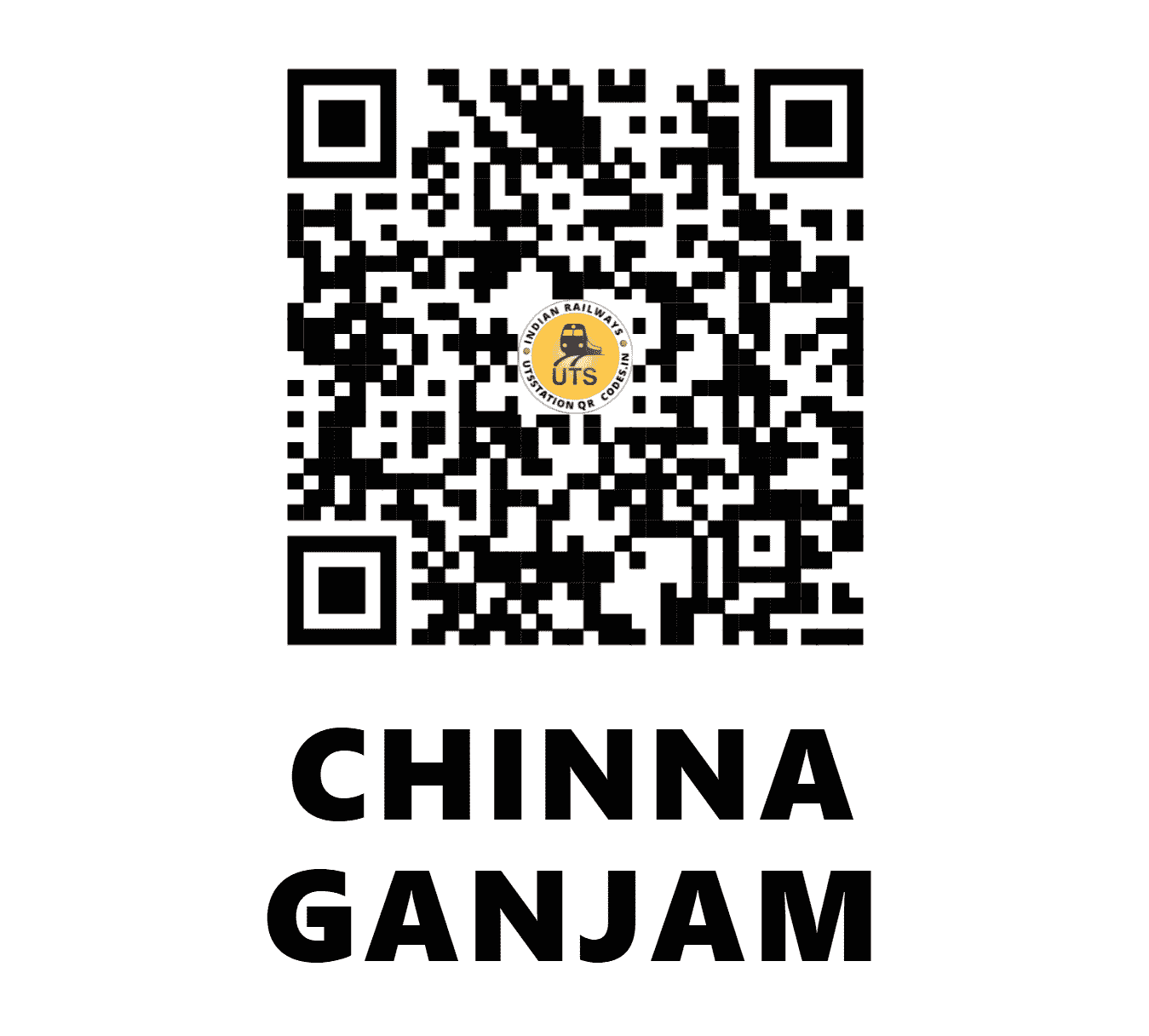UTS QR Code for CHINNA GANJAM - CJM - SC (ANDHRA PRADESH)